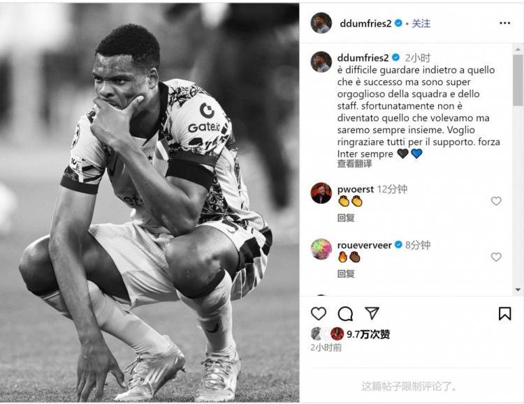 邓弗里斯：欧冠决赛后并没有自闭小因扎吉的离的简单介绍